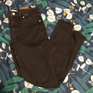 Madewell high riser skinny skinny black jeans, 29